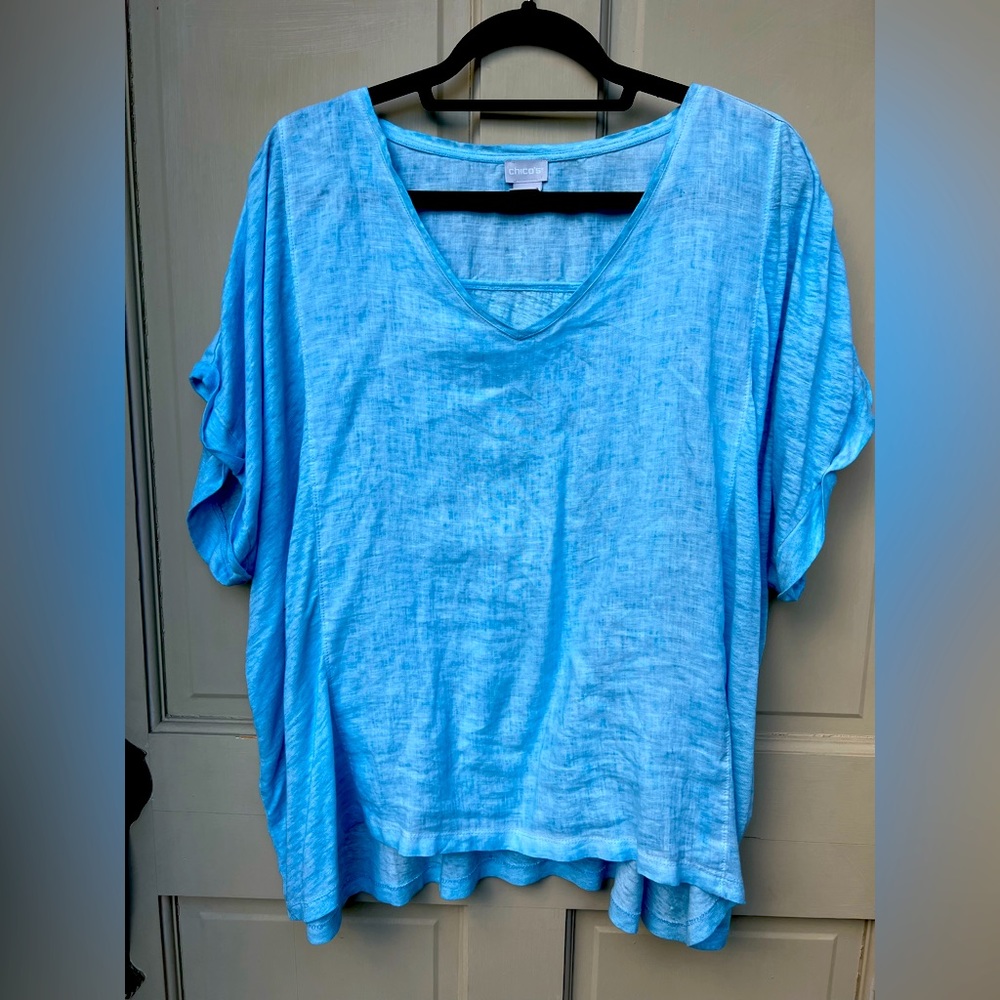 NWOT Chico’s linen/cotton summer top